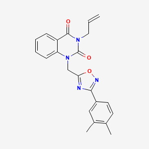 molecular formula C22H20N4O3 B2654845 3-allyl-1-((3-(3,4-dimethylphenyl)-1,2,4-oxadiazol-5-yl)methyl)quinazoline-2,4(1H,3H)-dione CAS No. 1207012-23-4