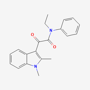 molecular formula C20H20N2O2 B2654847 2-(1,2-dimethyl-1H-indol-3-yl)-N-ethyl-2-oxo-N-phenylacetamide CAS No. 862831-27-4
