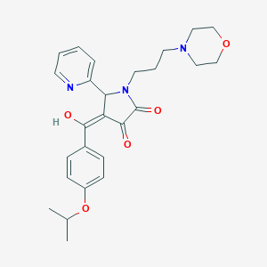molecular formula C26H31N3O5 B265485 3-hydroxy-4-(4-isopropoxybenzoyl)-1-[3-(4-morpholinyl)propyl]-5-(2-pyridinyl)-1,5-dihydro-2H-pyrrol-2-one 