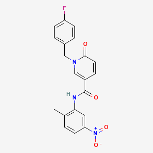 molecular formula C20H16FN3O4 B2654857 1-[(4-fluorophenyl)methyl]-N-(2-methyl-5-nitrophenyl)-6-oxopyridine-3-carboxamide CAS No. 941911-10-0