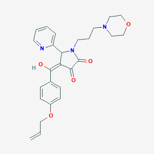 molecular formula C26H29N3O5 B265486 4-[4-(allyloxy)benzoyl]-3-hydroxy-1-[3-(4-morpholinyl)propyl]-5-(2-pyridinyl)-1,5-dihydro-2H-pyrrol-2-one 