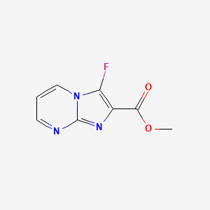 molecular formula C8H6FN3O2 B2654860 3-氟咪唑并[1,2-a]嘧啶-2-甲酸甲酯 CAS No. 1221715-46-3