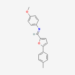 molecular formula C19H17NO2 B2654862 (4-Methoxy-phenyl)-(5-p-tolyl-furan-2-ylmethylene)-amine CAS No. 327074-22-6