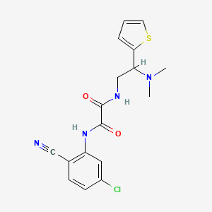 N1-(5-chloro-2-cyanophenyl)-N2-(2-(dimethylamino)-2-(thiophen-2-yl)ethyl)oxalamide