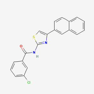 molecular formula C20H13ClN2OS B2654878 3-chloro-N-(4-(naphthalen-2-yl)thiazol-2-yl)benzamide CAS No. 313253-97-3