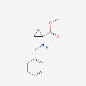 molecular formula C13H17NO2 B2654880 Ethyl 1-(benzylamino)cyclopropanecarboxylate CAS No. 1695742-08-5