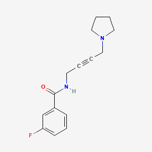 3-fluoro-N-(4-(pyrrolidin-1-yl)but-2-yn-1-yl)benzamide