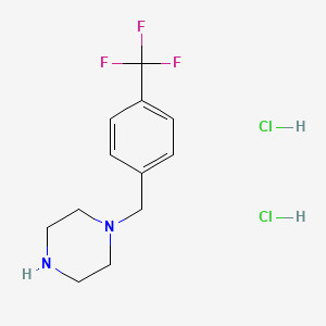 molecular formula C12H17Cl2F3N2 B2654888 1-(4-Trifluoromethylbenzyl)piperazine 2HCl CAS No. 1189890-21-8