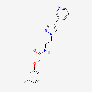 2-(3-methylphenoxy)-N-{2-[4-(pyridin-3-yl)-1H-pyrazol-1-yl]ethyl}acetamide