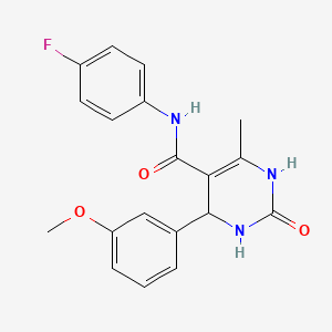 molecular formula C19H18FN3O3 B2654894 N-(4-fluorophenyl)-4-(3-methoxyphenyl)-6-methyl-2-oxo-1,2,3,4-tetrahydropyrimidine-5-carboxamide CAS No. 686760-68-9