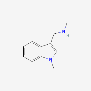 molecular formula C11H14N2 B2654899 1-Methyl-3-(methylaminomethyl)indole CAS No. 56972-00-0