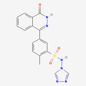 molecular formula C17H14N6O3S B2654904 2-methyl-5-(4-oxo-3,4-dihydrophthalazin-1-yl)-N-(4H-1,2,4-triazol-4-yl)benzenesulfonamide CAS No. 375358-56-8