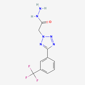 molecular formula C10H9F3N6O B2654905 2-{5-[3-(三氟甲基)苯基]-2H-1,2,3,4-四唑-2-基}乙酰肼 CAS No. 729578-99-8