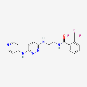 N-(2-((6-(pyridin-4-ylamino)pyridazin-3-yl)amino)ethyl)-2-(trifluoromethyl)benzamide