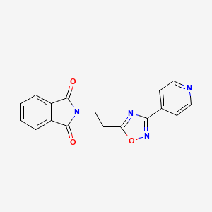 2-(2-(3-(Pyridin-4-yl)-1,2,4-oxadiazol-5-yl)ethyl)isoindoline-1,3-dione