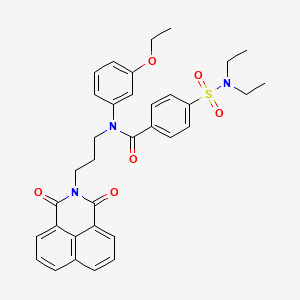 molecular formula C34H35N3O6S B2654919 4-(二乙基氨磺酰基)-N-[3-(1,3-二氧代苯并[de]异喹啉-2-基)丙基]-N-(3-乙氧基苯基)苯甲酰胺 CAS No. 317375-91-0
