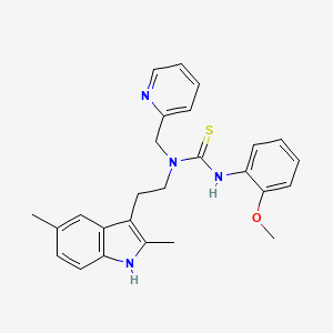 1-(2-(2,5-dimethyl-1H-indol-3-yl)ethyl)-3-(2-methoxyphenyl)-1-(pyridin-2-ylmethyl)thiourea