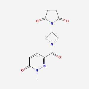 1-(1-(1-Methyl-6-oxo-1,6-dihydropyridazine-3-carbonyl)azetidin-3-yl)pyrrolidine-2,5-dione
