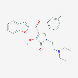 molecular formula C25H25FN2O4 B265493 4-(1-benzofuran-2-ylcarbonyl)-1-[2-(diethylamino)ethyl]-5-(4-fluorophenyl)-3-hydroxy-1,5-dihydro-2H-pyrrol-2-one 