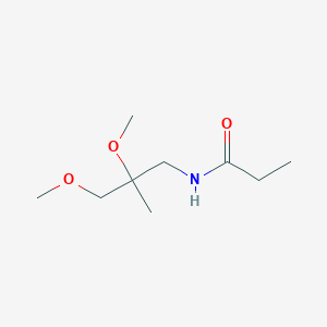 molecular formula C9H19NO3 B2654931 N-(2,3-dimethoxy-2-methylpropyl)propionamide CAS No. 2034451-16-4