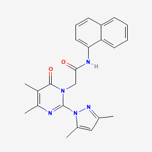 2-[2-(3,5-dimethylpyrazol-1-yl)-4,5-dimethyl-6-oxopyrimidin-1-yl]-N-naphthalen-1-ylacetamide