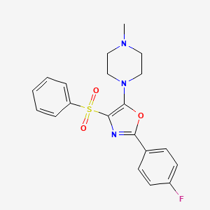 2-(4-Fluorophenyl)-5-(4-methylpiperazin-1-yl)-4-(phenylsulfonyl)oxazole