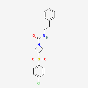 3-((4-chlorophenyl)sulfonyl)-N-phenethylazetidine-1-carboxamide