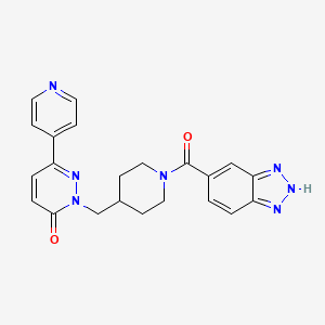 2-{[1-(1H-1,2,3-benzotriazole-5-carbonyl)piperidin-4-yl]methyl}-6-(pyridin-4-yl)-2,3-dihydropyridazin-3-one