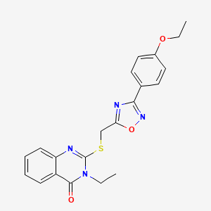 2-(((3-(4-ethoxyphenyl)-1,2,4-oxadiazol-5-yl)methyl)thio)-3-ethylquinazolin-4(3H)-one