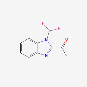 1-[1-(difluoromethyl)-1H-1,3-benzodiazol-2-yl]ethan-1-one