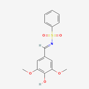 (E)-N-(4-hydroxy-3,5-dimethoxybenzylidene)benzenesulfonamide