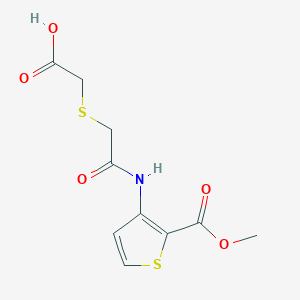2-[({[2-(Methoxycarbonyl)thiophen-3-yl]carbamoyl}methyl)sulfanyl]acetic acid