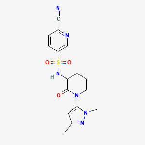 6-Cyano-N-[1-(2,5-dimethylpyrazol-3-yl)-2-oxopiperidin-3-yl]pyridine-3-sulfonamide