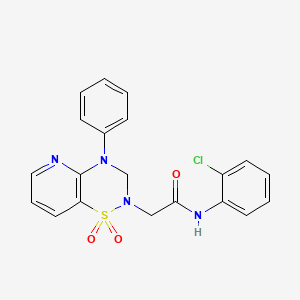 N-(2-chlorophenyl)-2-(1,1-dioxido-4-phenyl-3,4-dihydro-2H-pyrido[2,3-e][1,2,4]thiadiazin-2-yl)acetamide