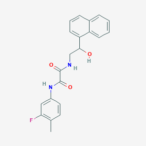 N1-(3-fluoro-4-methylphenyl)-N2-(2-hydroxy-2-(naphthalen-1-yl)ethyl)oxalamide