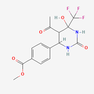 Methyl 4-[5-acetyl-6-hydroxy-2-oxo-6-(trifluoromethyl)-1,3-diazinan-4-yl]benzoate