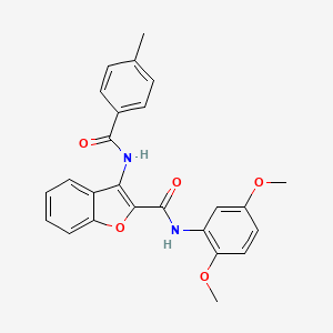 molecular formula C25H22N2O5 B2654972 N-(2,5-dimethoxyphenyl)-3-(4-methylbenzamido)benzofuran-2-carboxamide CAS No. 888465-03-0