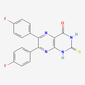 molecular formula C18H10F2N4OS B2654975 6,7-Bis(4-fluorophenyl)-2-sulfanylpteridin-4-ol CAS No. 203307-59-9