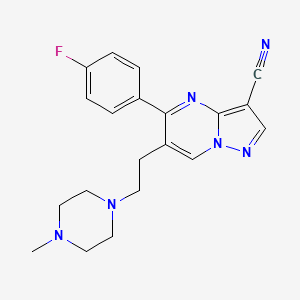 5-(4-Fluorophenyl)-6-[2-(4-methylpiperazino)ethyl]pyrazolo[1,5-a]pyrimidine-3-carbonitrile