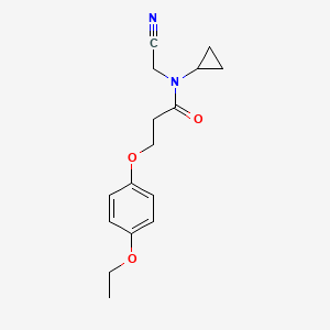 molecular formula C16H20N2O3 B2654982 N-(cyanomethyl)-N-cyclopropyl-3-(4-ethoxyphenoxy)propanamide CAS No. 1281013-28-2