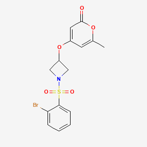 4-((1-((2-bromophenyl)sulfonyl)azetidin-3-yl)oxy)-6-methyl-2H-pyran-2-one