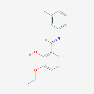 molecular formula C16H17NO2 B2654990 2-乙氧基-6-{(E)-[(3-甲苯基)亚氨基]甲基}苯酚 CAS No. 405287-44-7