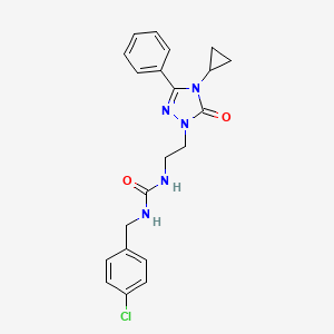 1-(4-chlorobenzyl)-3-(2-(4-cyclopropyl-5-oxo-3-phenyl-4,5-dihydro-1H-1,2,4-triazol-1-yl)ethyl)urea