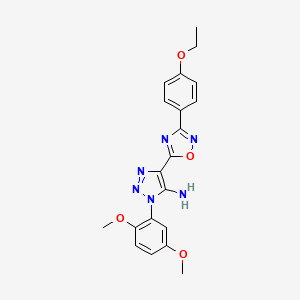 molecular formula C20H20N6O4 B2654995 1-(2,5-dimethoxyphenyl)-4-(3-(4-ethoxyphenyl)-1,2,4-oxadiazol-5-yl)-1H-1,2,3-triazol-5-amine CAS No. 899950-22-2