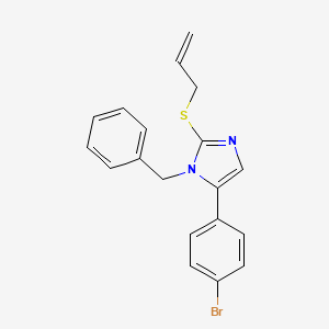 molecular formula C19H17BrN2S B2654997 2-(烯丙硫基)-1-苄基-5-(4-溴苯基)-1H-咪唑 CAS No. 1207007-64-4