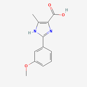 molecular formula C12H12N2O3 B2655003 2-(3-methoxyphenyl)-5-methyl-1H-imidazole-4-carboxylic acid CAS No. 1048920-48-4
