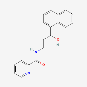molecular formula C19H18N2O2 B2655005 N-(3-hydroxy-3-(naphthalen-1-yl)propyl)picolinamide CAS No. 1421491-32-8
