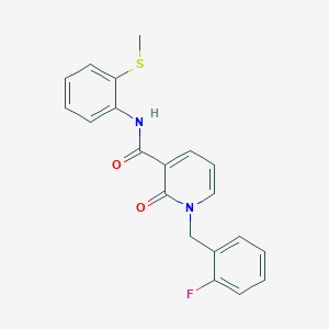 molecular formula C20H17FN2O2S B2655012 1-(2-fluorobenzyl)-N-(2-(methylthio)phenyl)-2-oxo-1,2-dihydropyridine-3-carboxamide CAS No. 941903-88-4