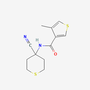 molecular formula C12H14N2OS2 B2655025 N-(4-Cyanothian-4-yl)-4-methylthiophene-3-carboxamide CAS No. 1444681-60-0