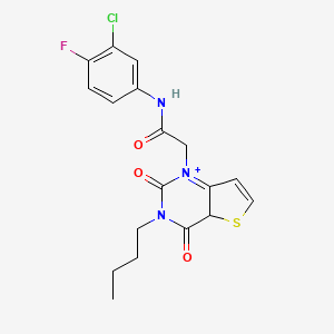 molecular formula C18H17ClFN3O3S B2655033 2-{3-butyl-2,4-dioxo-1H,2H,3H,4H-thieno[3,2-d]pyrimidin-1-yl}-N-(3-chloro-4-fluorophenyl)acetamide CAS No. 1252850-49-9